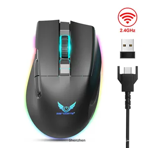 HK-HHT Mouse da Gaming ottico Wireless con 7 tasti USB di ricarica con Design ergonomico LED per Computer portatile Desktop Gamer - Product Image 1