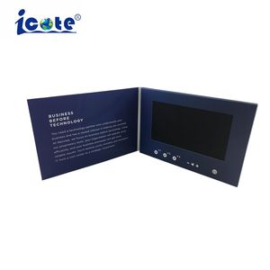 Customized Video Card Black Digital LCD Display Business Card with Large Memory Hot Stamp Printed Greeting <strong>Booklets</strong> Paper <strong>Crafts</strong> - Product Image 2