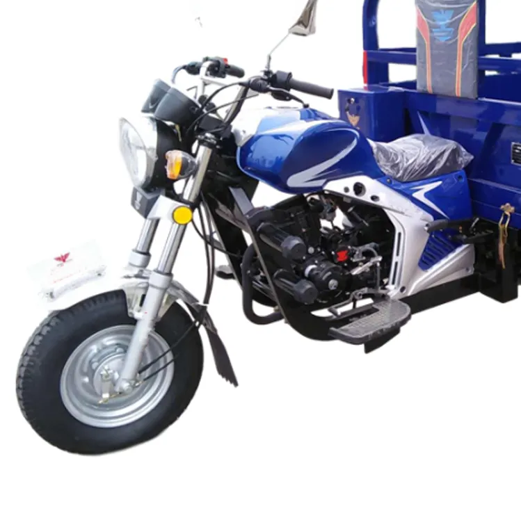 Triciclo de carga de 150cc, motocicleta de gasolina, caja de engranajes automática de tres ruedas