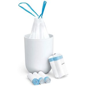 批发高品质HDPE LDPE拉绳垃圾手柄拉绳袋重型韧性好垃圾箱内衬垃圾袋 - Product Image 2