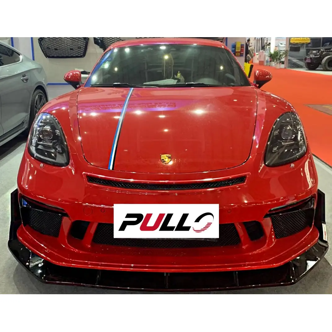 Le kit de carrosserie contient un pare-chocs avant et arrière avec grille et lèvre avant pour Porsche Cayman 718 2017-2019 mise à niveau vers le modèle GT3