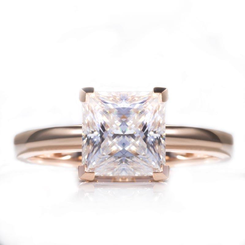 แหวนเพชรโมอิสซาไนต์ทอง 14k