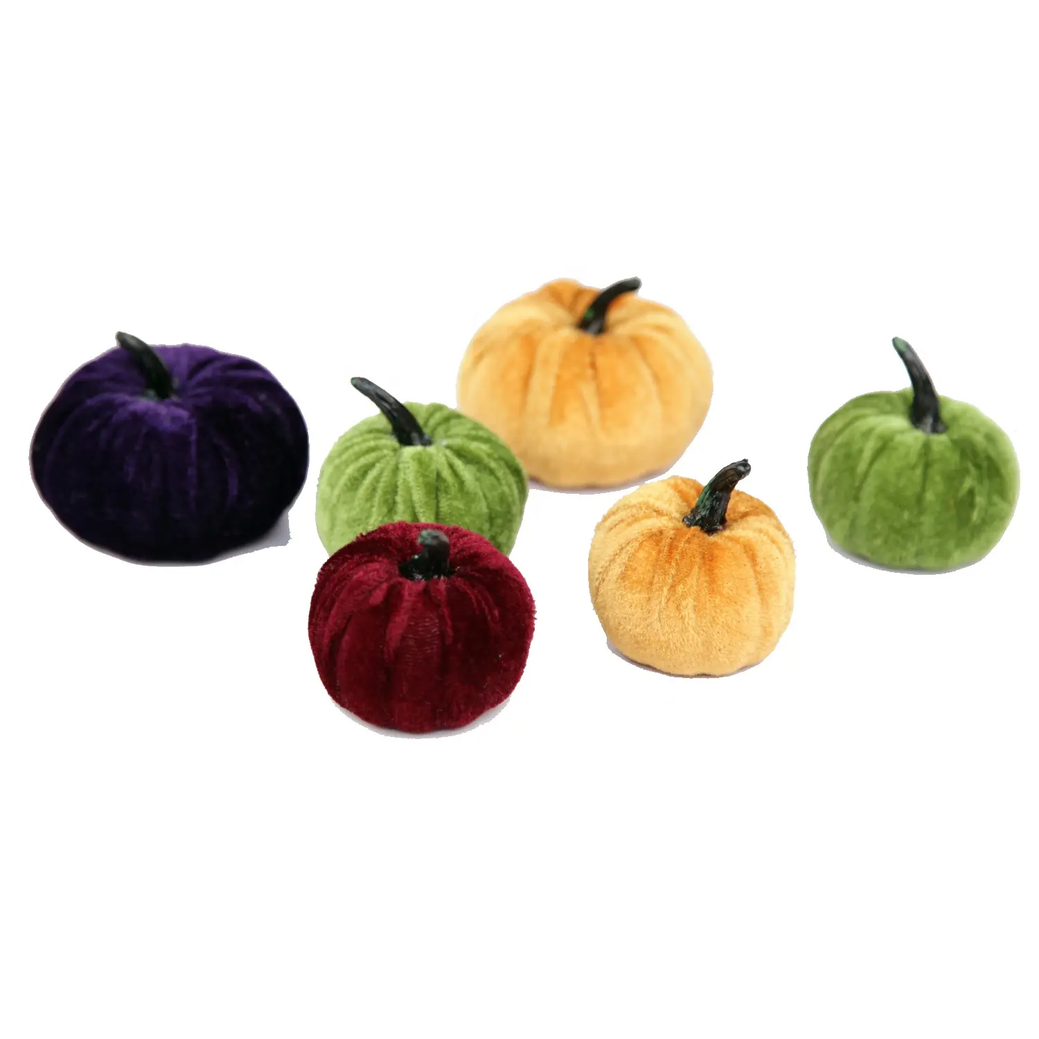 Accessoires de décoration de table d'halloween 6 pièces de citrouilles colorées dans un sac accessoires de récolte de maison hantée faveur de fête de Festival