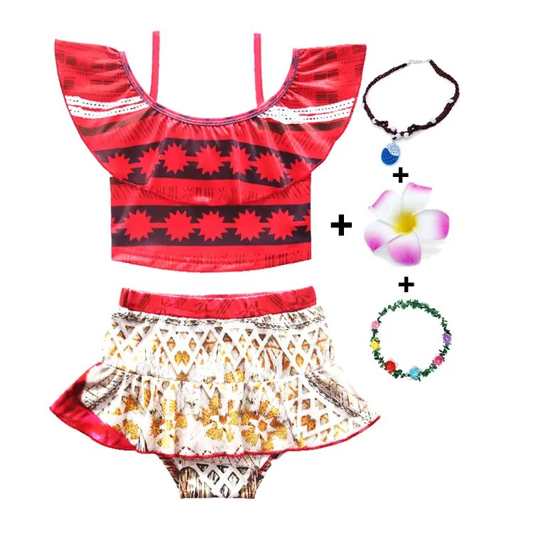 Halloween Moana TV Filme Bebê Meninas Princesa Dress Up Crianças Carnaval Festa Roupas Crianças Cosplay Um Ombro Moana Traje