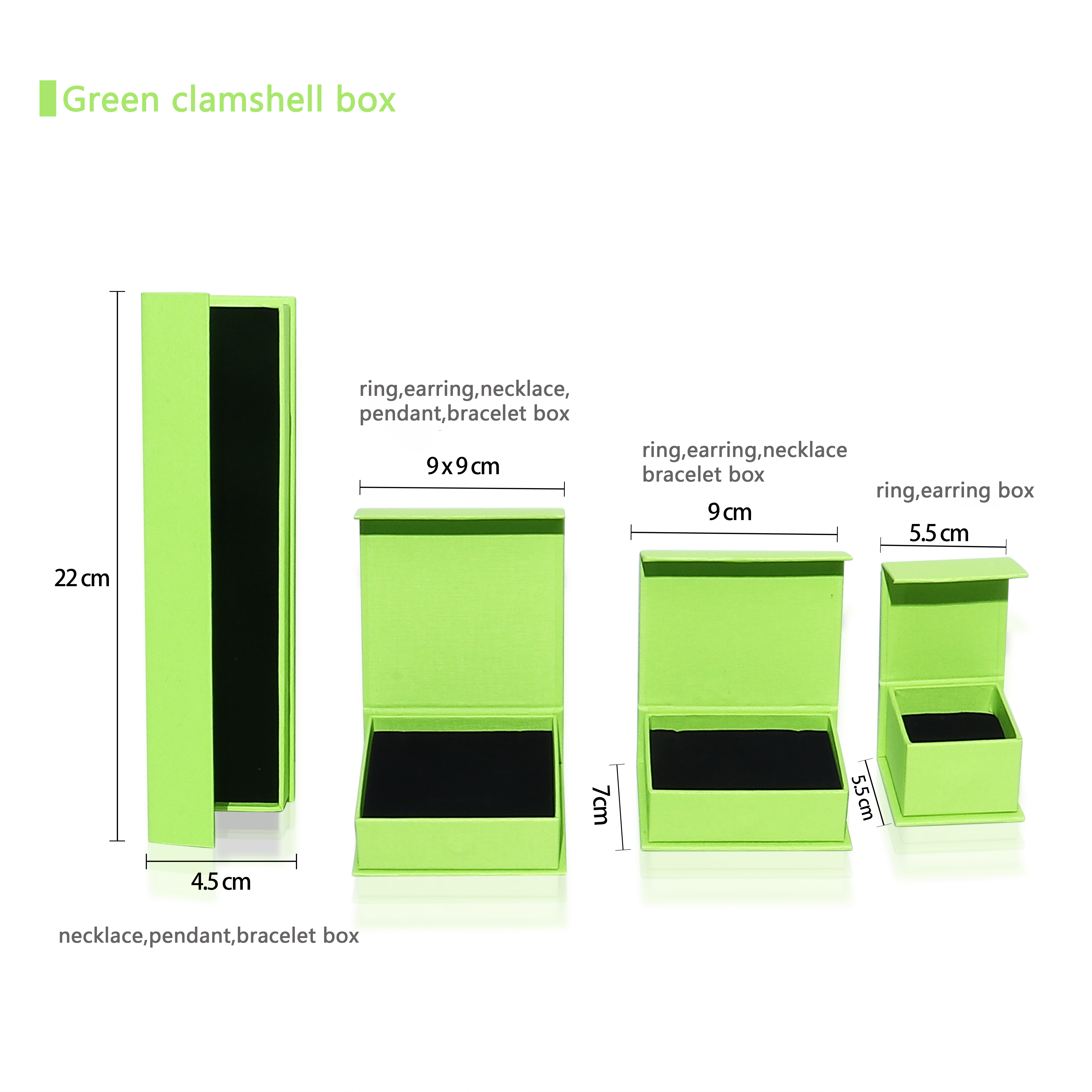 Green jewelry box set