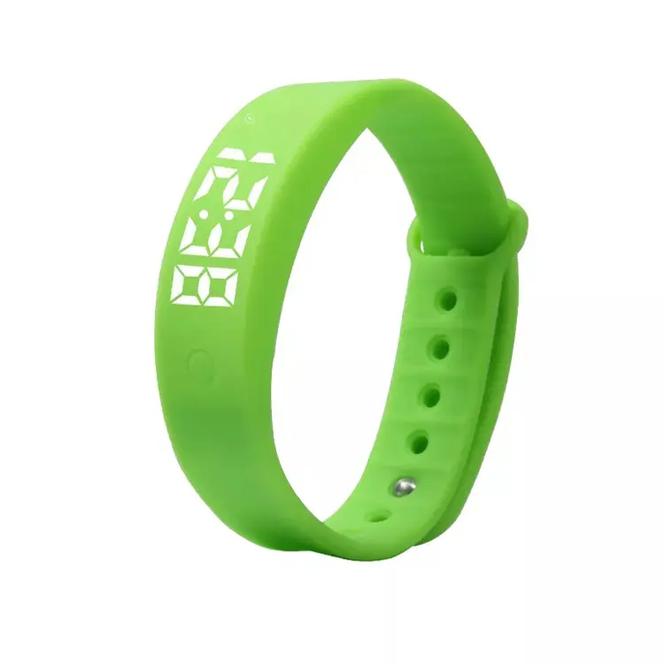 Sport vert étanche personnalisé Vibration enfant Bracelet intelligent 3d podomètre montre-Bracelet pour enfants