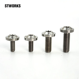 Titanyum alaşımlı cıvata Gr5 okside renk disk kafa iç Torx M4 M5 M6 * 20 motosiklet modifiye araba kabuk - Product Image 2