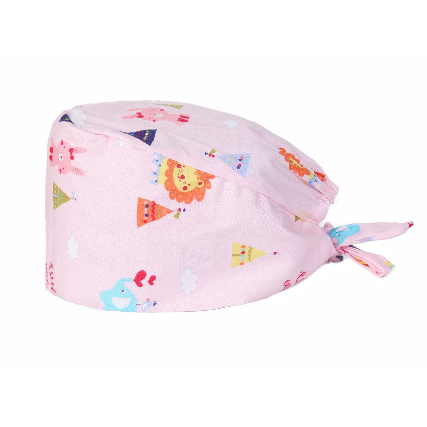 C-016 Gorra con estampado de cachorro de león rosa
