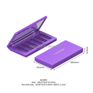 Choebe Custom High Quality Multi <strong>Empty</strong> Eyeshadow Palette Compact <strong>Makeup</strong> Packaging Eye Shadow <strong>case</strong> 1ml 2ml - Product Image 6