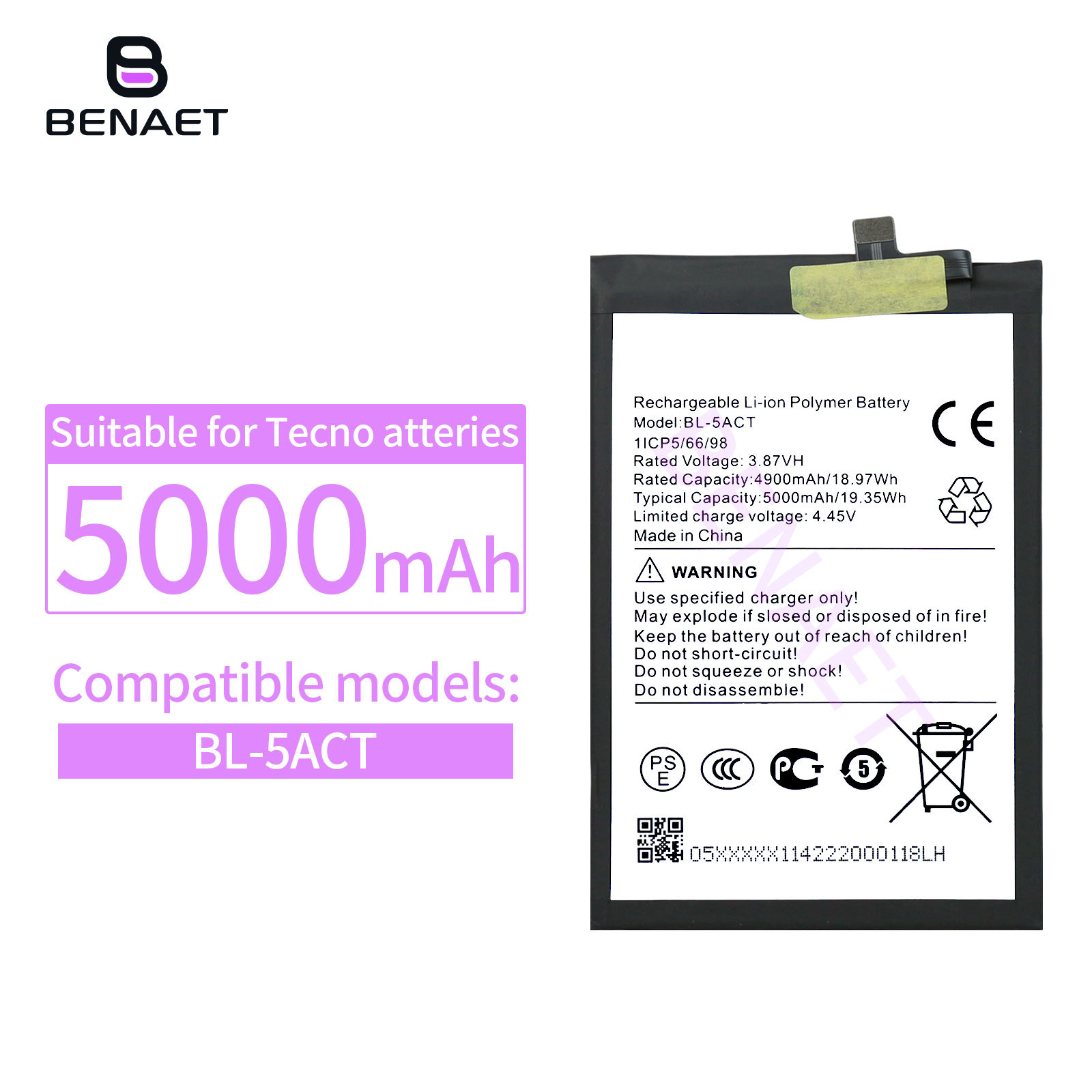 For Tecno BL-5ACT