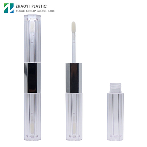 2*2.3Ml ความจุคู่ขวดลิปกลอสหลอดอลูมิเนียมกลางหมวกสีที่กำหนดเองและโลโก้บรรจุภัณฑ์เครื่องสำอาง - Product Image 2