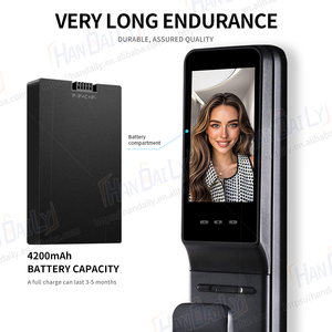 Tuya Wifi su geçirmez akıllı kapı bakmak için yüz tanıma dijital kilit kart anahtar ahşap kapı biyometrik parmak izi Video çağrı - Product Image 5