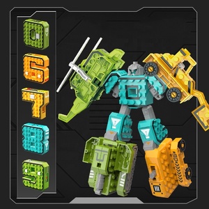 Kaili numero deformazione robot giocattoli bambini educativi matematica apprendimento 0-9 blocchi di costruzione digitali set robot giocattolo - Product Image 6