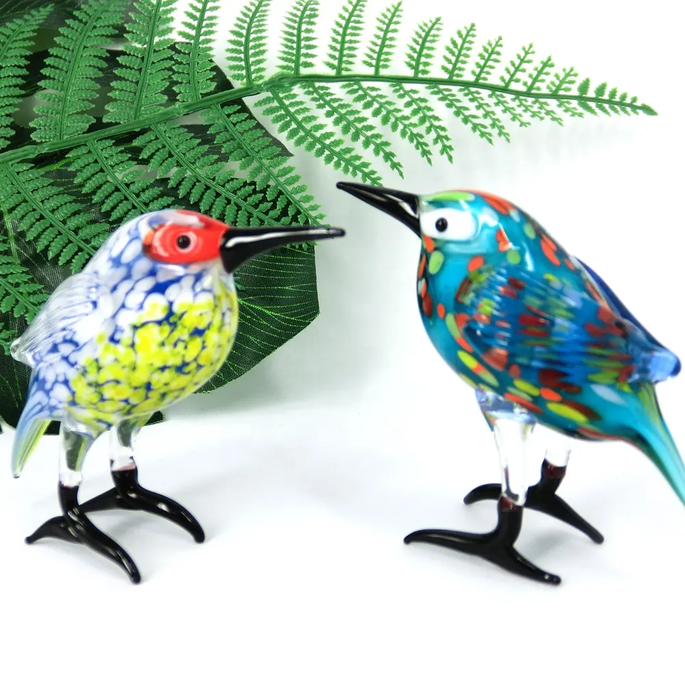 Dekorasi Buatan Tangan Miniatur Kaca Love Birds