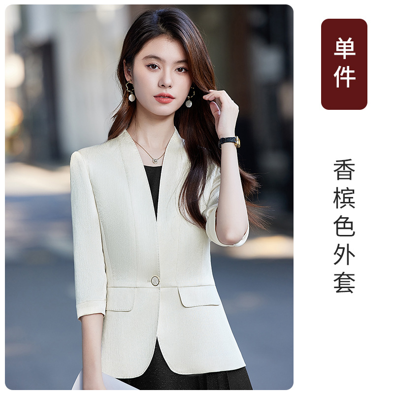 Champagne-colored suit