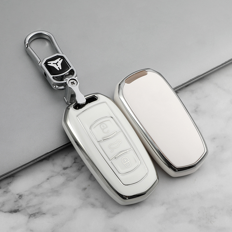 A White + Key Ring