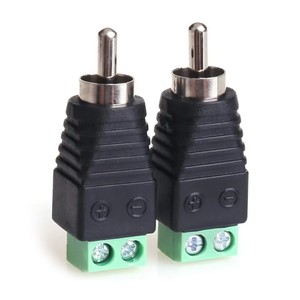 Cable RCA sin soldadura adaptador de Audio Phono RCA macho enchufe a AV tornillo Terminal Audio Video altavoz Cable AV Jack conectores - Product Image 4