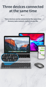 Teclado y ratón inalámbricos de 2,4G, Combo de teclado y ratón ergonómico para ordenador de escritorio, PC y portátil con batería recargable integrada - Product Image 5