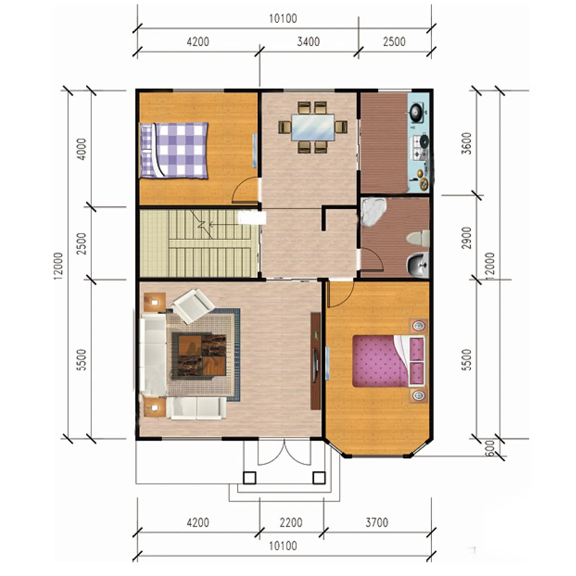 Casa prefabricada de lujo, moderna, de acero, con marco de acero