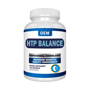 Zuverlässige vegane Healthcare Supplement Bio 5HTP Kapseln mit Kalzium für die Stimmung der Gehirn funktion und die Unterstützung des tiefen Schlafes - Product Image 1