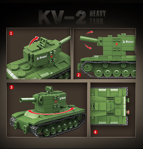 Army Building Blocks KV2 Heavy Panzer <strong>Soviet</strong> Tank <strong>Toy</strong> Bricks Set Military Brick Building <strong>Toy</strong> for World War 2 - Product Image 6