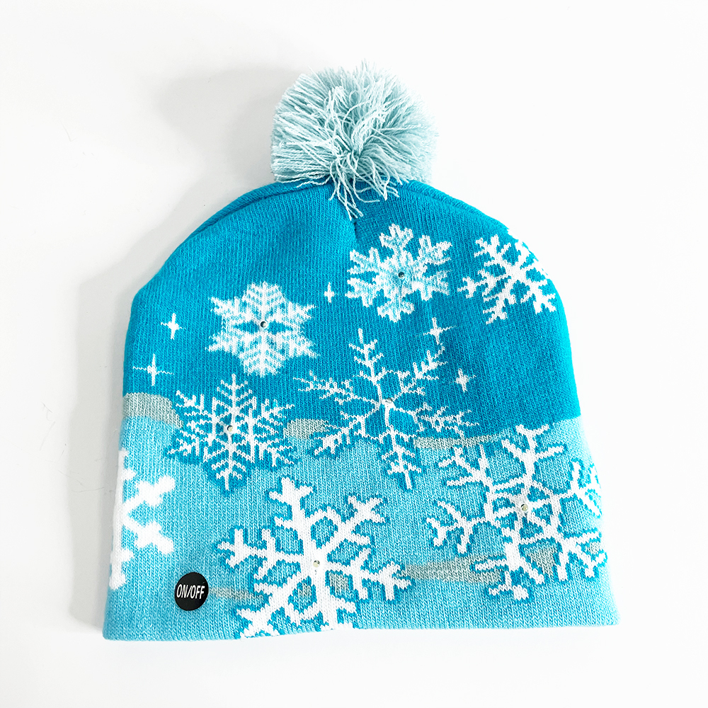 Bule With white snowflakes