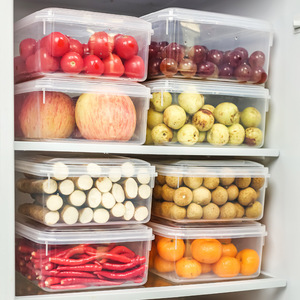 不同容量塑料密封罐厨房储物盒透明食品容器储物盒 - Product Image 4