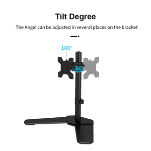 13-27 Inch Desk Mount PC <strong>Computer</strong> Screen Holder Height Adjustable Monitor Stand Riser Articulating Single Monitor Arm Stand - Product Image 3