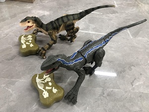 2.4 Ghz Velociraptor Dinosaur RC Robot <strong>Toy</strong> LED Light Walking <strong>Roaring</strong> Dino Raptor Remote Control Dinosaur <strong>Toys</strong> for Kids - Product Image 2