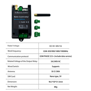 RTU5024 2G GSM Abridor de puerta Interruptor de relé Sistema de control de acceso remoto, Sistema de control de acceso remoto - Product Image 6