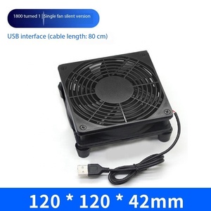 USB電源ケーブル付きラップトップファン無声DC 5VプラスチックルーターファンDIY PCクーラーテレビボックス - Product Image 4