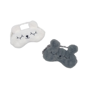 Sevimli peluş uyku göz maskesi arka ve yan uyuyanlar için uygun ışık blok ve göz yorgunluğu ve stres rahatlatmak - Product Image 3