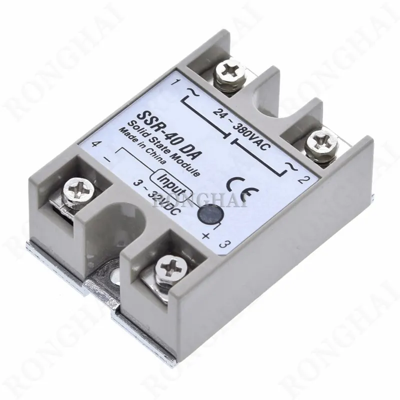 Solid State Relay Module 3V-32VDC Input 24V-380VAC 30A Output Industrial Solid State Relay SSR-30DA