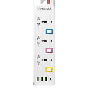Presa di estensione Multi-interruttore transfrontaliera 4 prese di estensione universale foro interruttore individuale per il commercio estero - Product Image 5