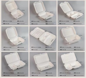 Biodegradable Lunch <strong>Box</strong> Disposable, Customizable 450ml Oil-proof and Microwave Eco-friendly Bagasse Food Container - Product Image 4
