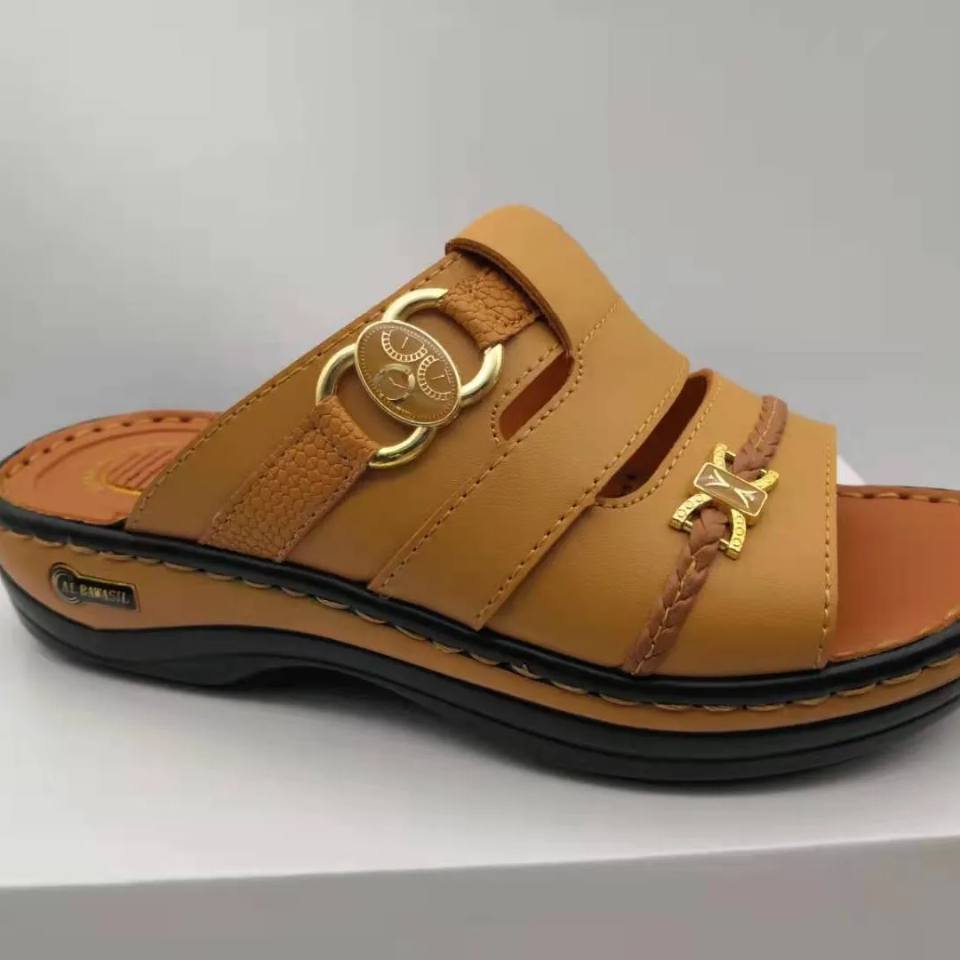 Sapatos masculinos casuais, sandália de praia clássica árabe para homens