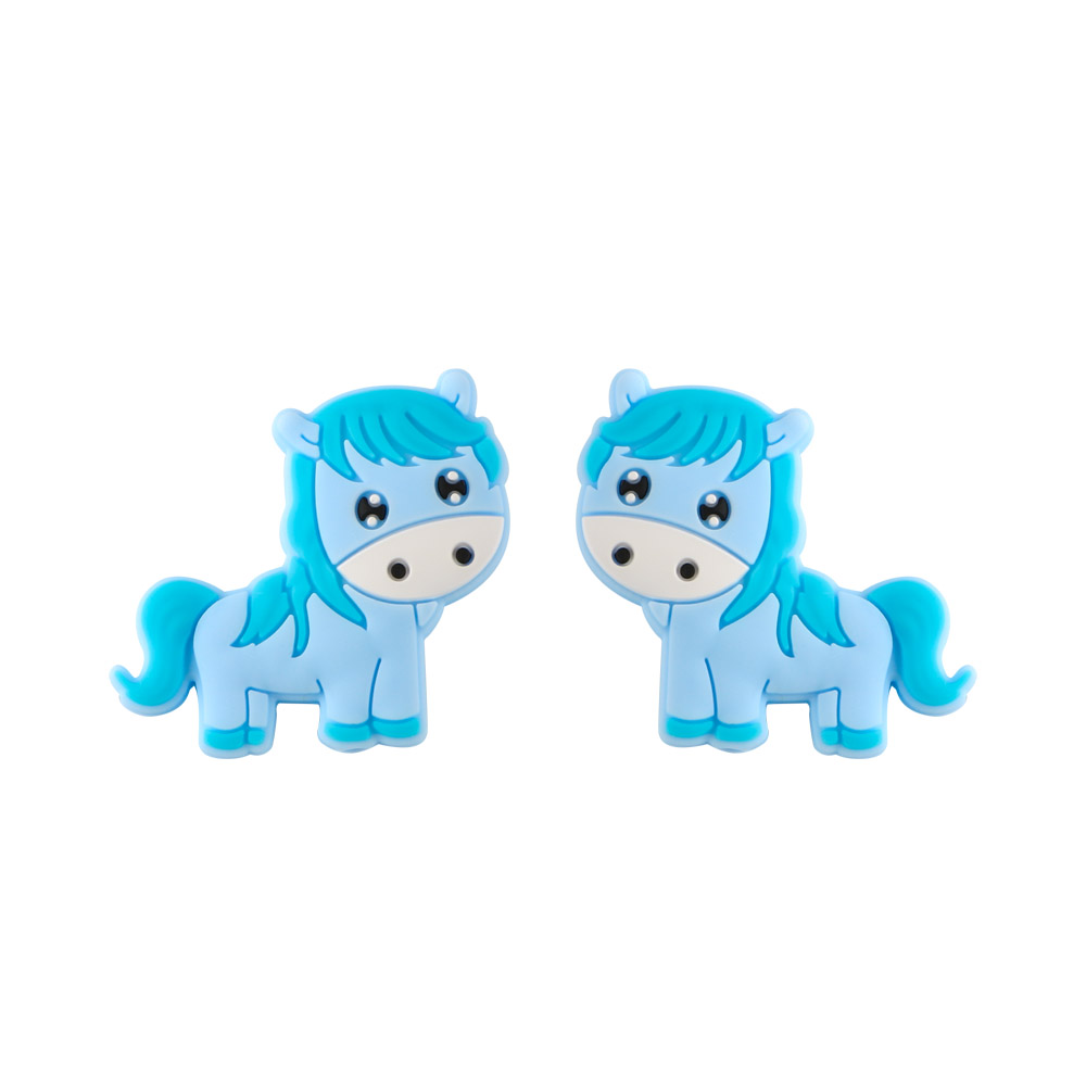 Horse Focal bead Pastel Blue SA156