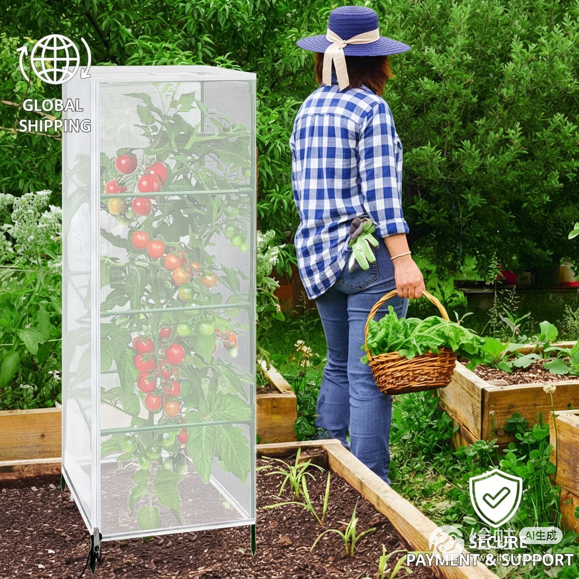 Malla antinsectos cuadrada blanca