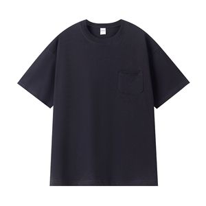 Yüksek kaliteli basit düz renk pamuk T-shirt bahar ve yaz dip temel paragraf gevşek eğlence T-shirt - Product Image 6