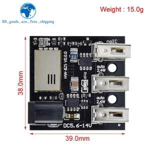 TZT DC-DC 9V/12V a 5V 8A Step Down Power Charger Bank Board 3 USB Mini modulo di ricarica convertitore Buck Step-Down per Arduino - Product Image 2
