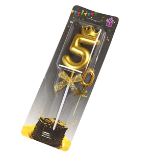 Bán Hot Kingking Vương Miện Số Sinh Nhật Nến Sáng Tạo Ribbon Đảng Bánh Trang Trí Không Khói Pháo Hoa Năm Mới Diwali - Product Image 5