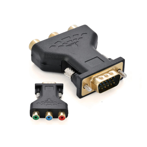 Adaptador VGA HD de 15 pines a 3 RCA, 3RCA, convertidor de vídeo, estilo, adaptador de conector de vídeo