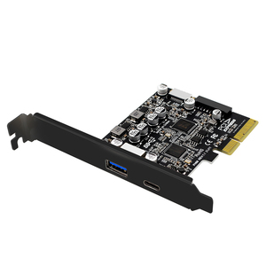 PCIe3.0 to USB3.2 Adapter Card Type-C Front 10Gbps <strong>PCI</strong> Express <strong>PCI</strong>-E USB 3.2 <strong>Controller</strong> Add on Card TypeE 19P/20P Expansion Card - Product Image 2