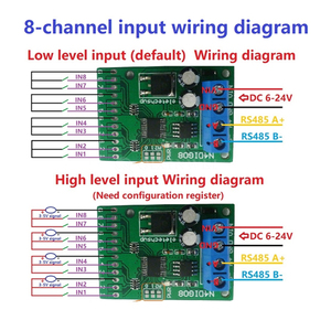 QXW 8ch <strong>Input</strong>/<strong>Output</strong> Digital Switch TTL LvTTL CMOS RS485 IO Control <strong>Module</strong> Modbus Rtu Board For PLC Relay N4DIG08 - Product Image 6