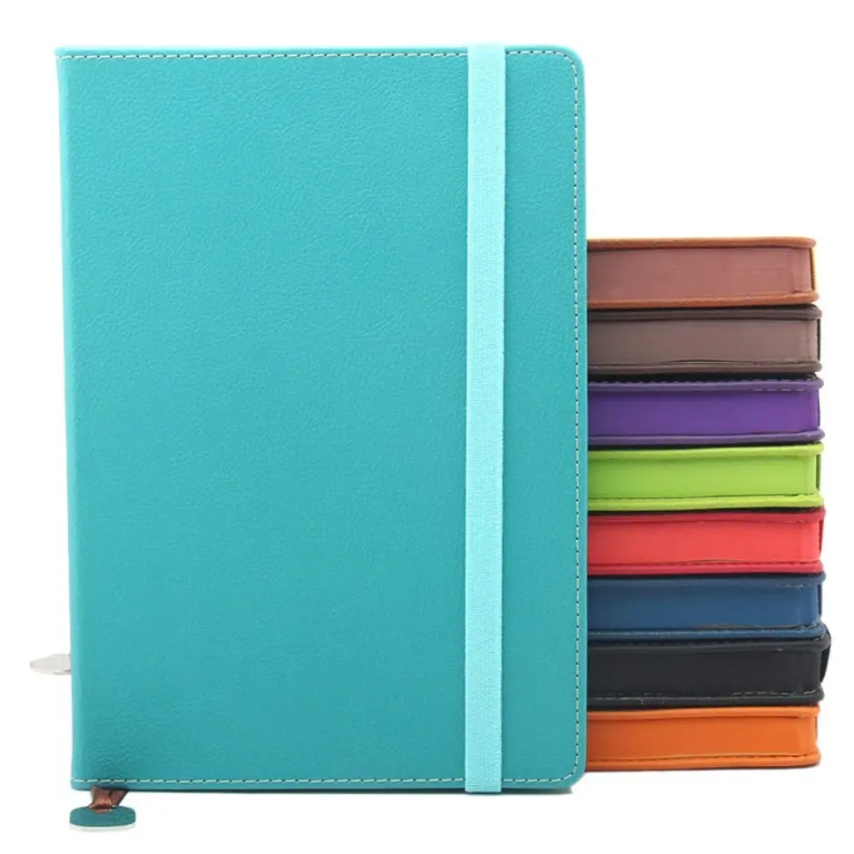 2024 escuela suministros de oficina cuaderno de cuero Pu suave patrón de Color personalizado diario de marca cuadernos al por mayor para estudiantes