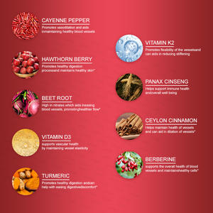 Private Label Bio Cayenne Pfeffer Liquid Drops Kräuter ergänzungen mit Vitamin D3 K2 Weißdorn Rüben wurzel Kurkuma - Product Image 3