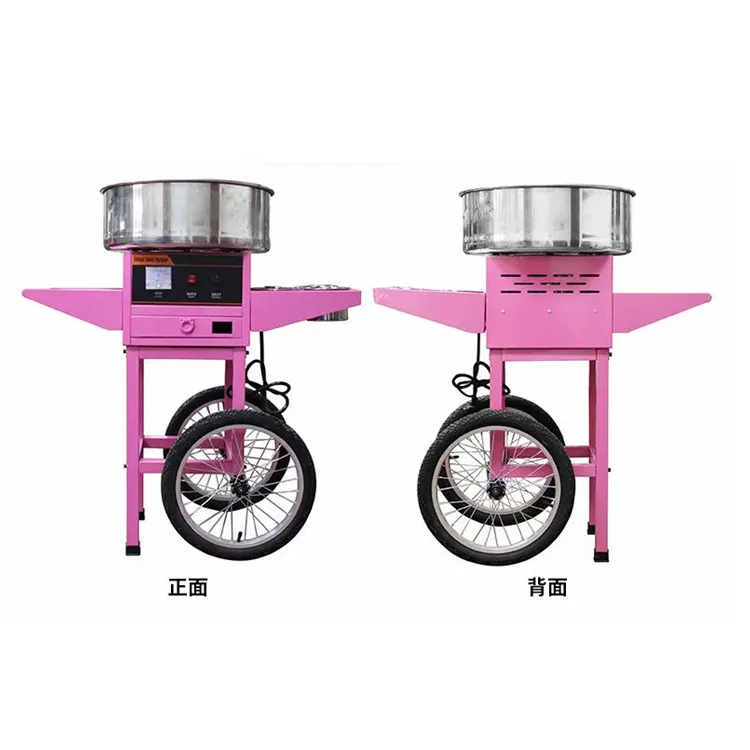 Pink Cotton Candy Machine Electric mit vertikalem Design von guter Qualität mit Rädern Zuckerwatte maschine