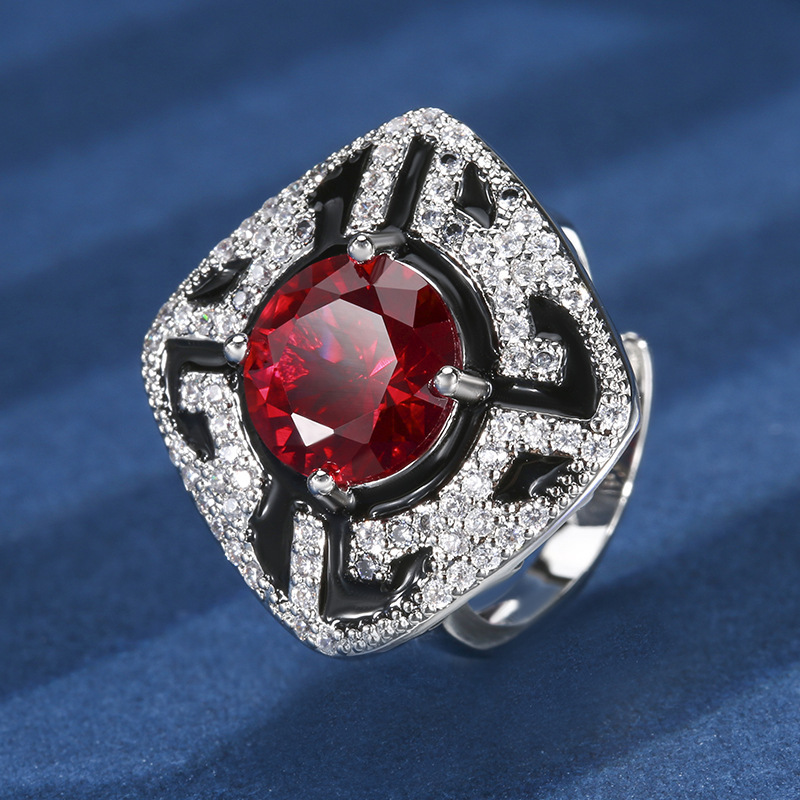 open size Red corundum ring