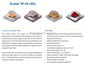 Yüksek güç Crees COB COB XTE XPG SMD SMD XPG3 XML2 XML diyot XQ-E XP-G4 XHP50B XHP70A XPE-E2 3535 5050 7070 LED cips veri sayfası - Product Image 5