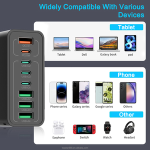 Yeni varış ab ABD BİRLEŞİK KRALLIK fiş şarj 8 USB portu cep telefonu duvar şarj QC 3.0 25W güç hızlı şarj adaptörü - Product Image 3